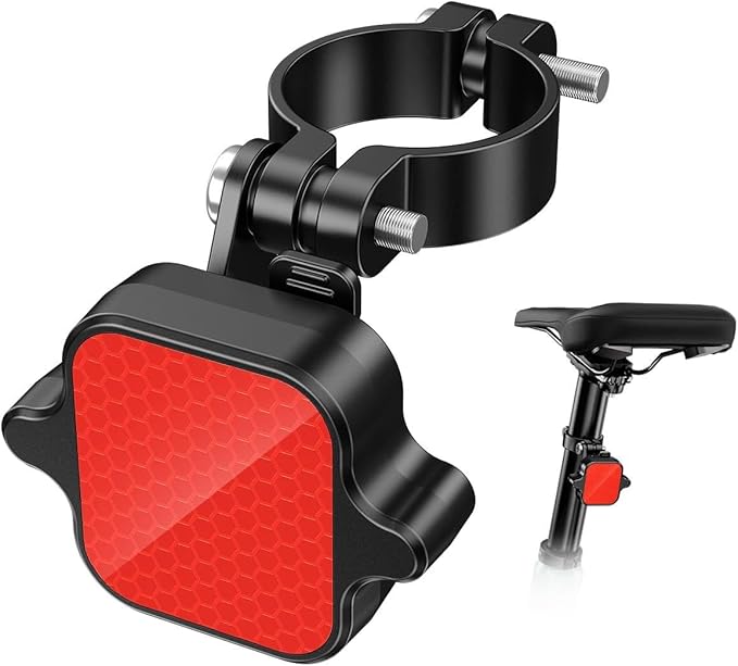 Bike Tail Light with Hidden Bluetooth Tracker, Anti-Theft Bicycle Tracker for iOS & Android, Works with Find My & Google Find Hub, Water-Resistant Rear Light for Road Bikes & Scooters
