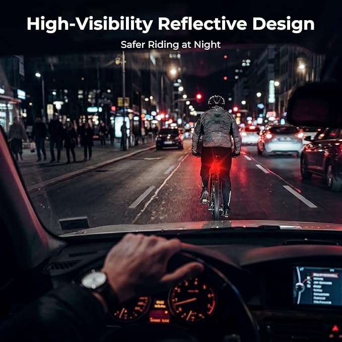 Bike Tail Light with Hidden Bluetooth Tracker, Anti-Theft Bicycle Tracker for iOS & Android, Works with Find My & Google Find Hub, Water-Resistant Rear Light for Road Bikes & Scooters - Image 3